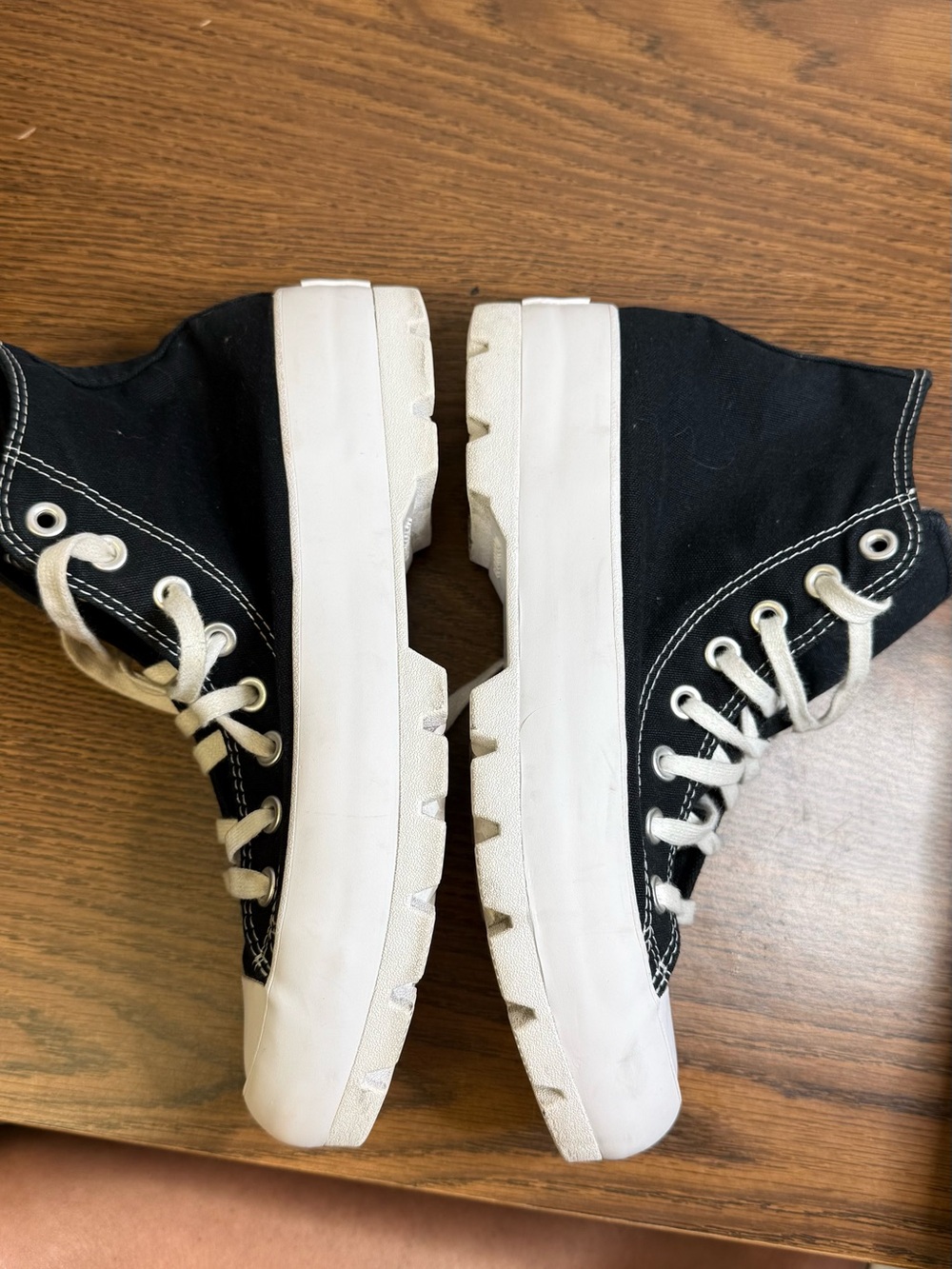 Converse Black and White High Top Canvas Sneakers - Picture 7 of 7
